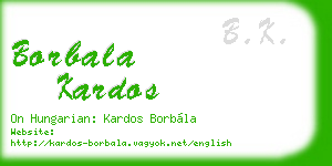 borbala kardos business card